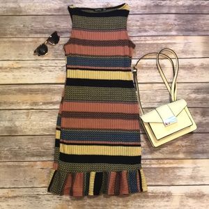 Striped fitted dress